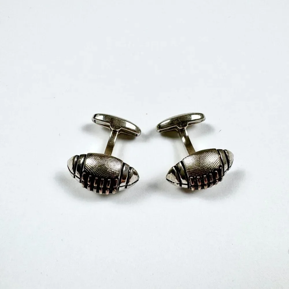 Paul Smith Cufflinks Silver Tone American Football Ball Men's Shirt Accessory